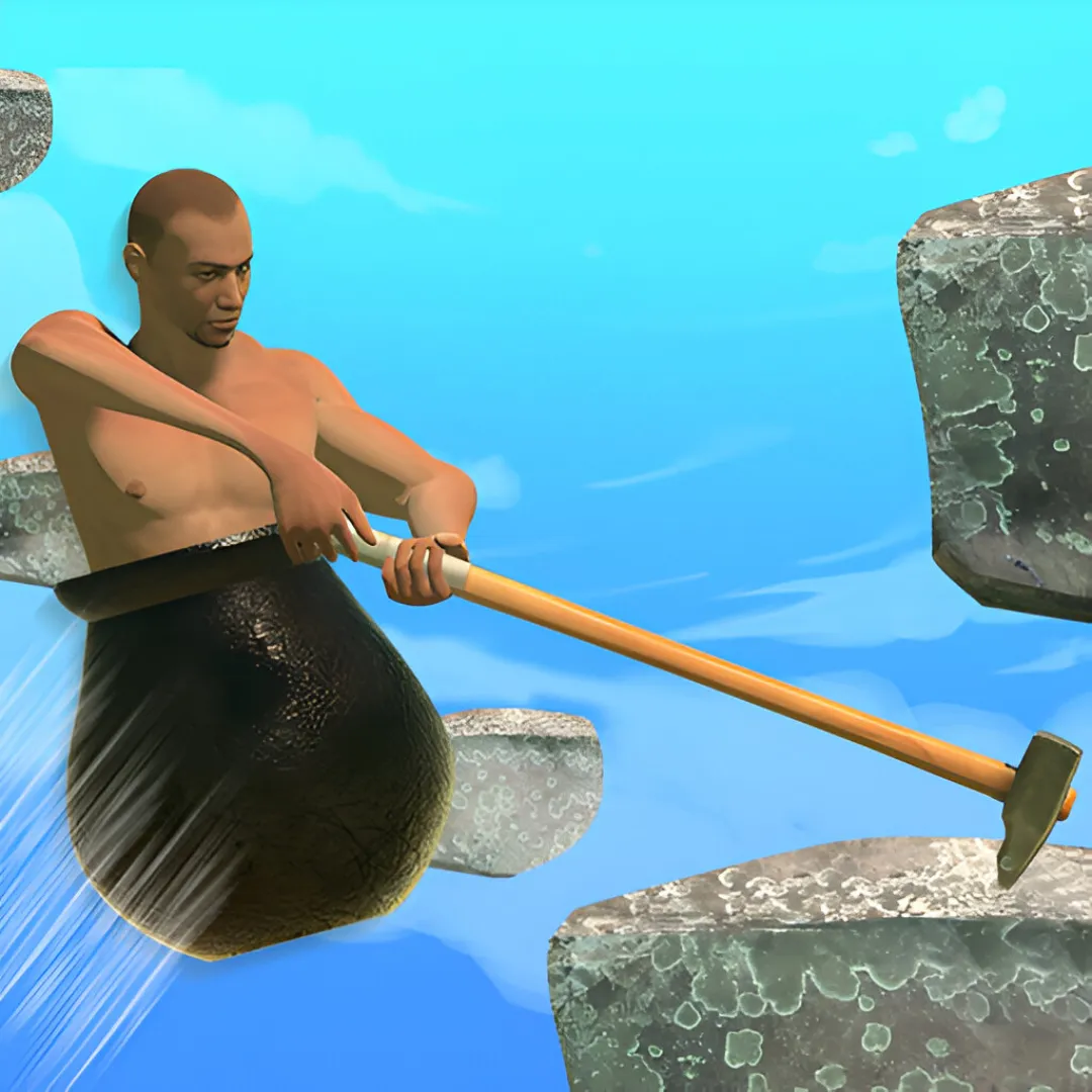 getting, over, pot man, hammer, jump